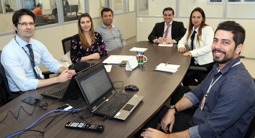 O integrantes do Comitê se reuniram com a equipe da DTI